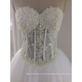 Trendy Elegant See Through Sparkling Pearls / Rhinestone Wedding Dress
